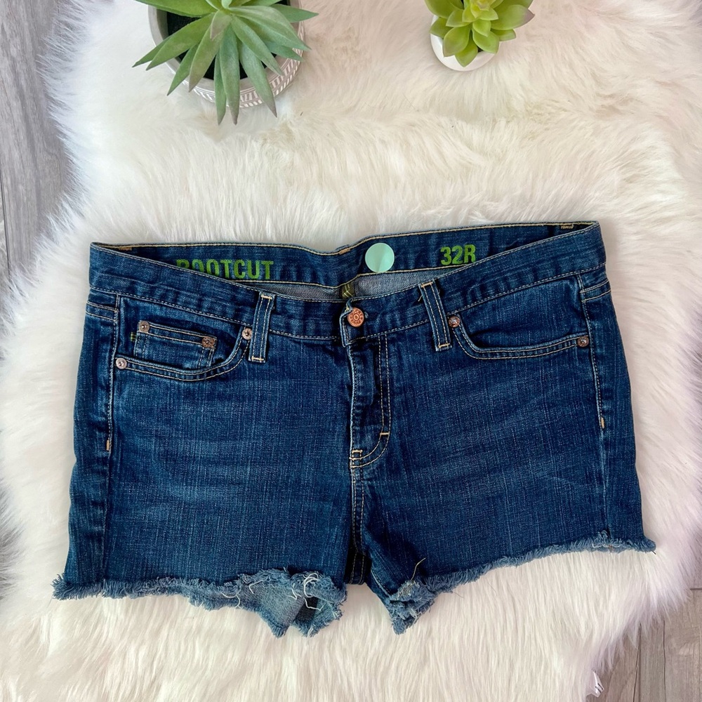 J. CREW | Blue Jean Distressed Shorts Casual Denim Cut Offs size 32R